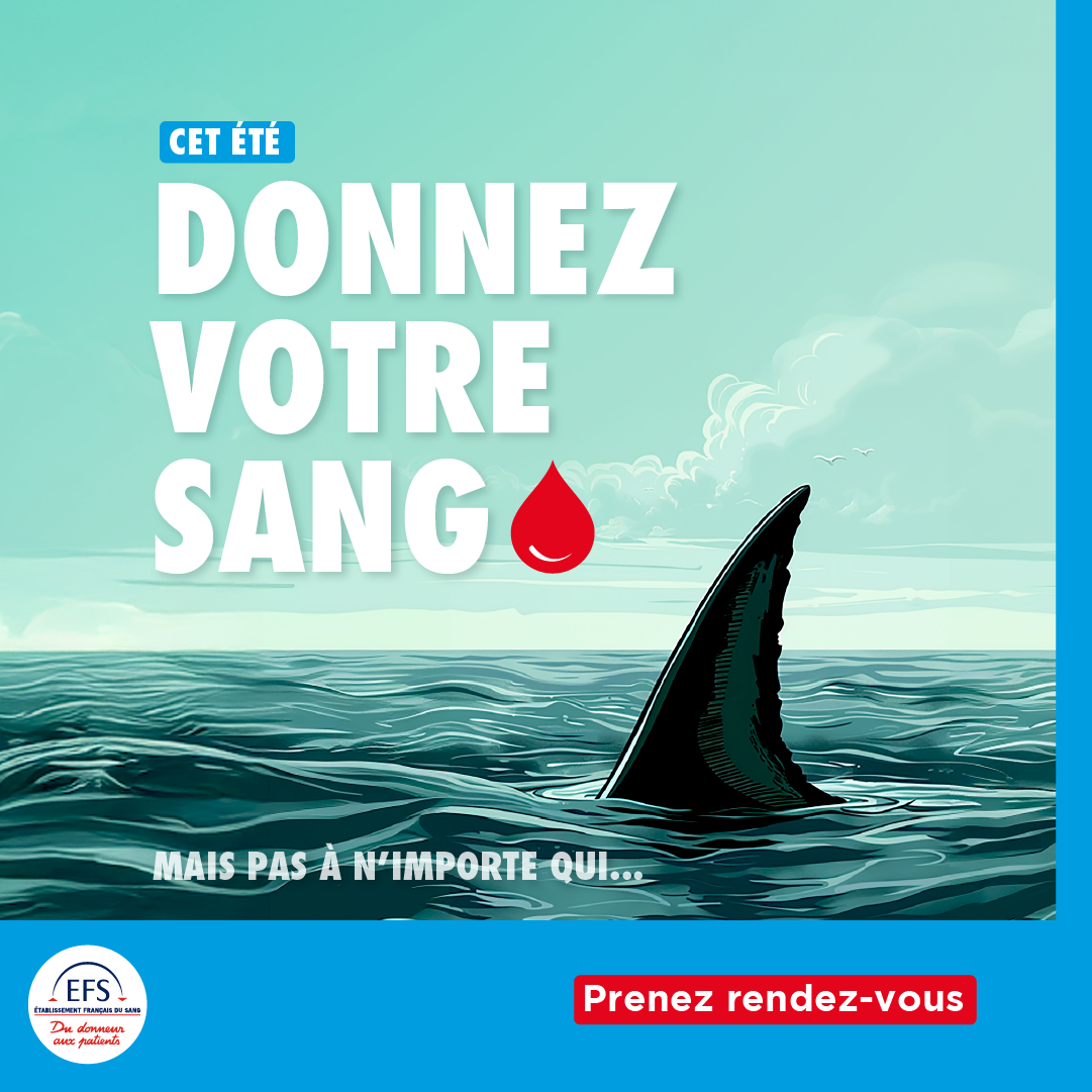 1080x1080px Carré générique Été Requin 2025